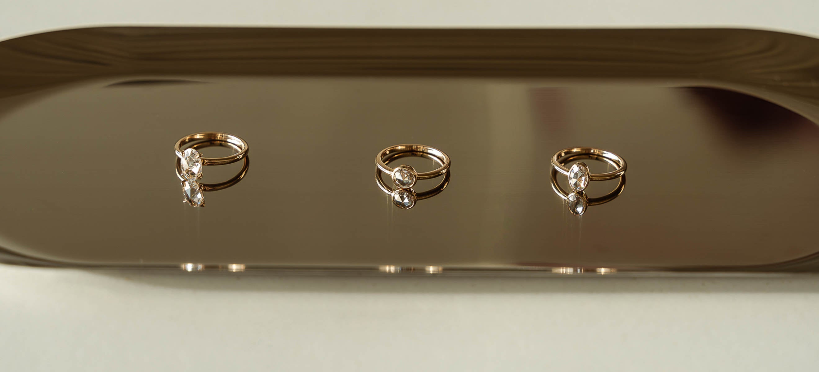 Ringe mit Rosenschliff