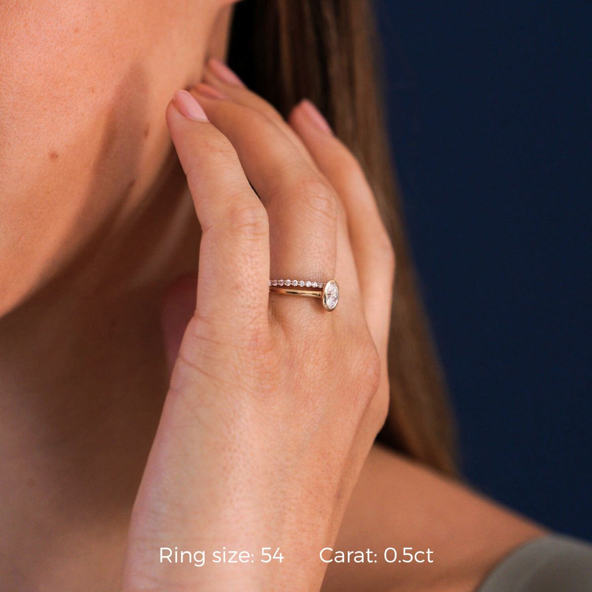 Oval Floating Iris Ring