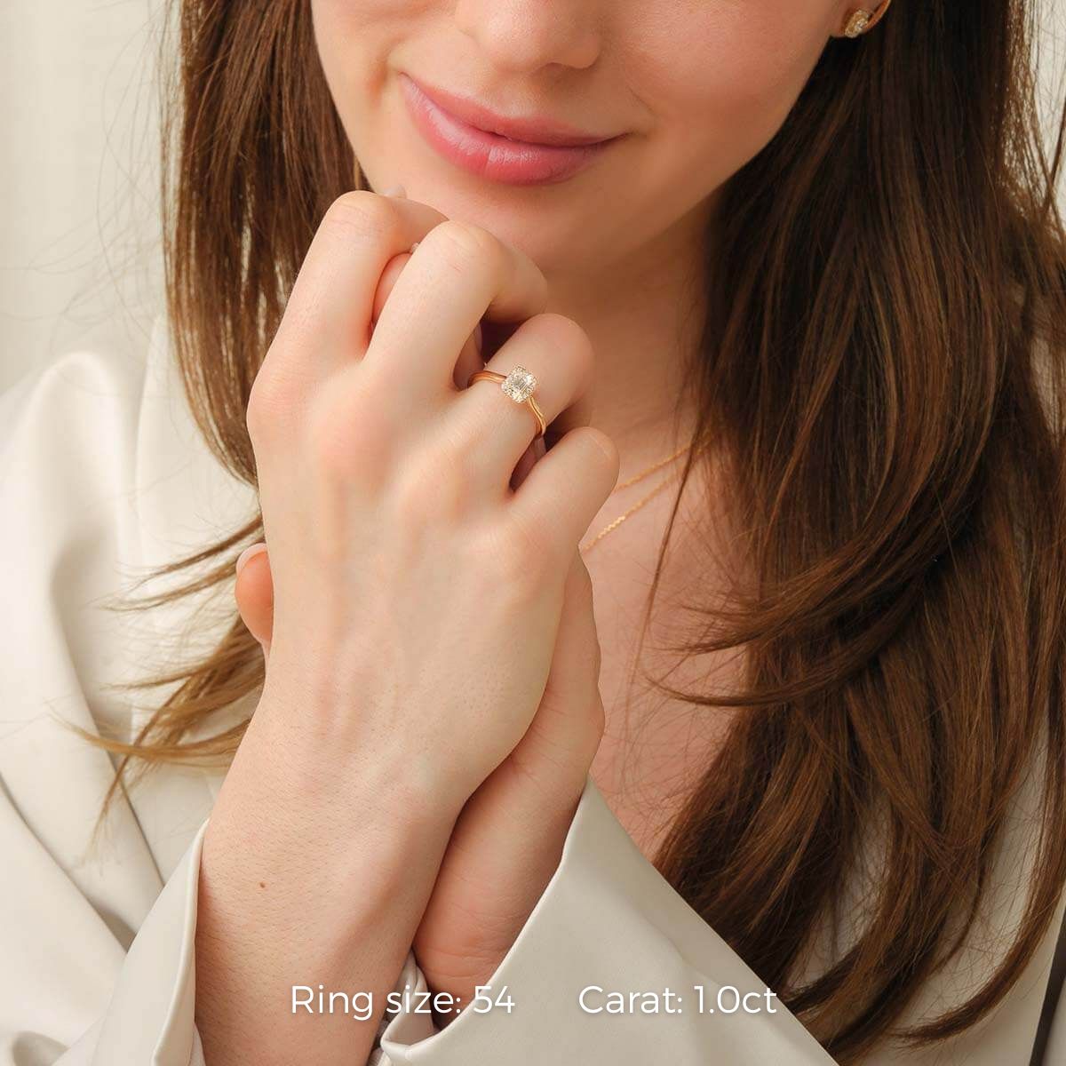 Hyazinthen inspirierter Halo Emeraldring