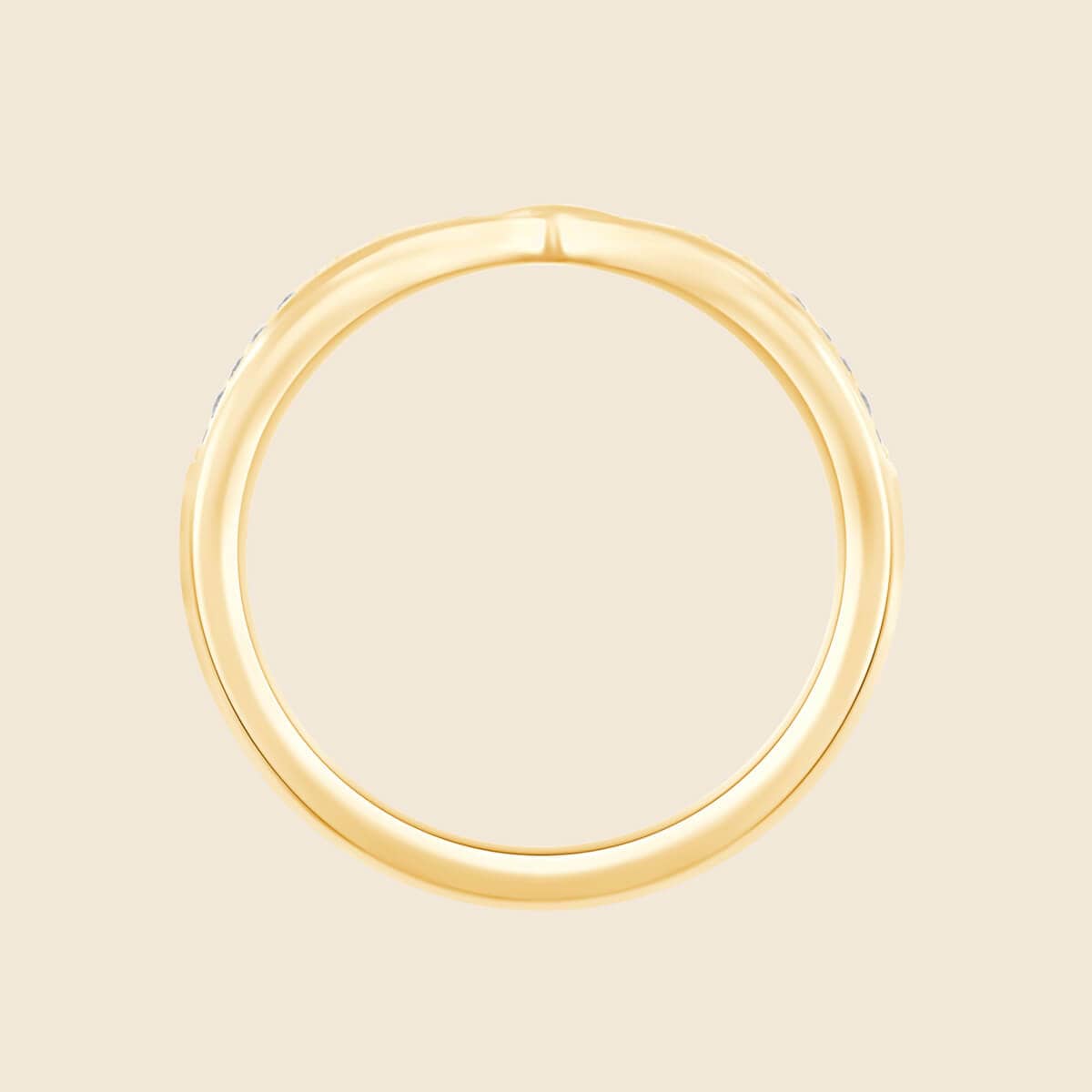 Diamanten Besetzer Ring in Geldgold