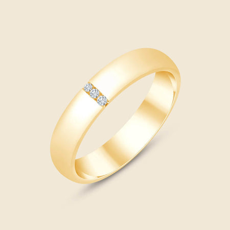Half Domed Tri Diamond Band image