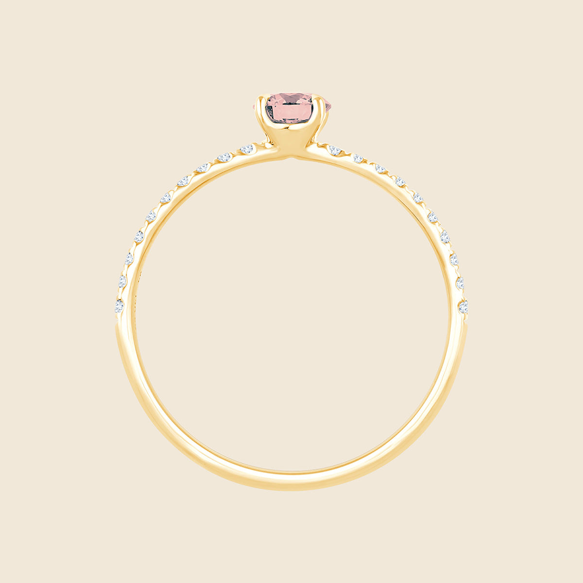 Round Micro Pink Ring