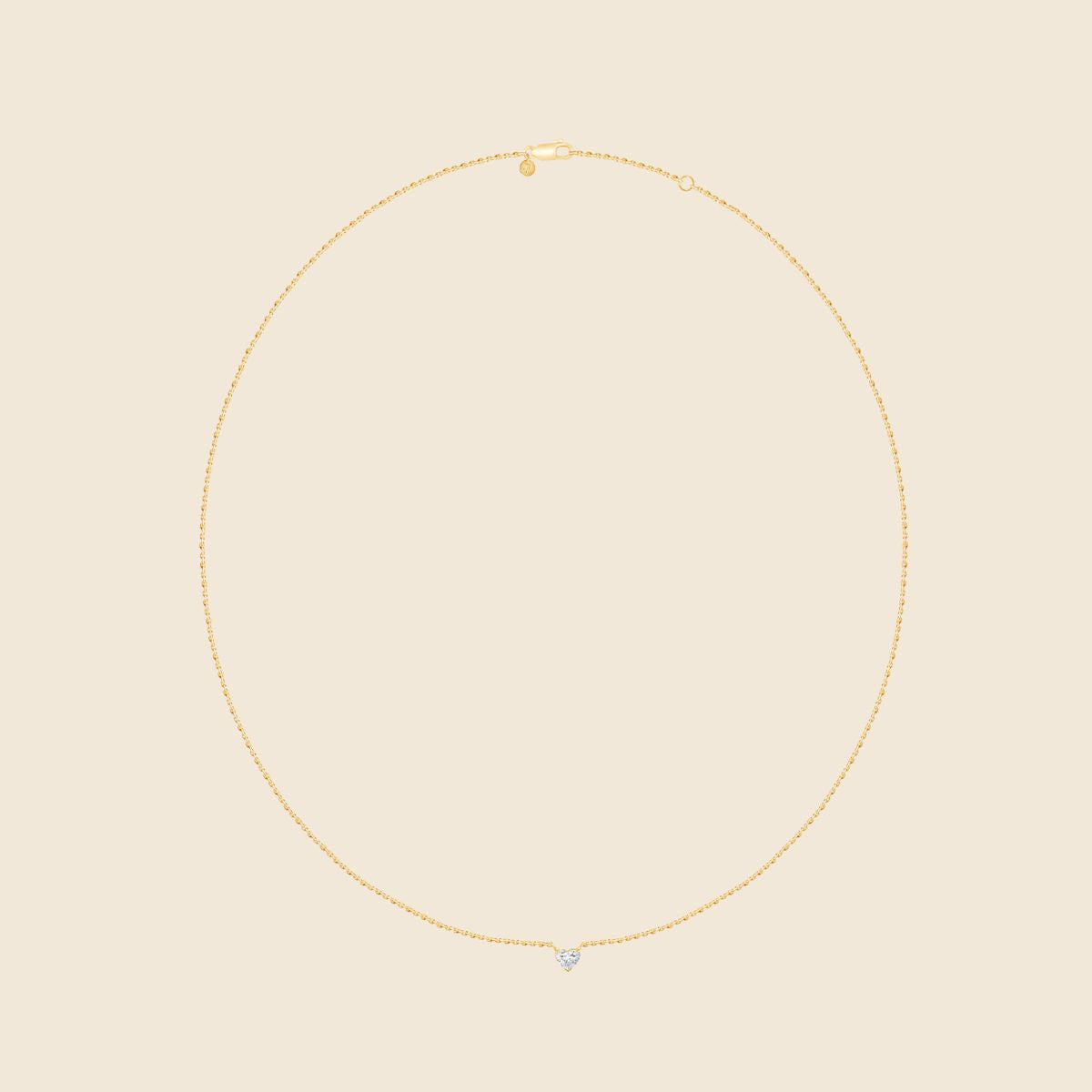 feine Goldkette mit dezentem Diamant Herzanhänger