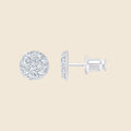 Silberohrringe mit Lab Diamanten im Rundschliff