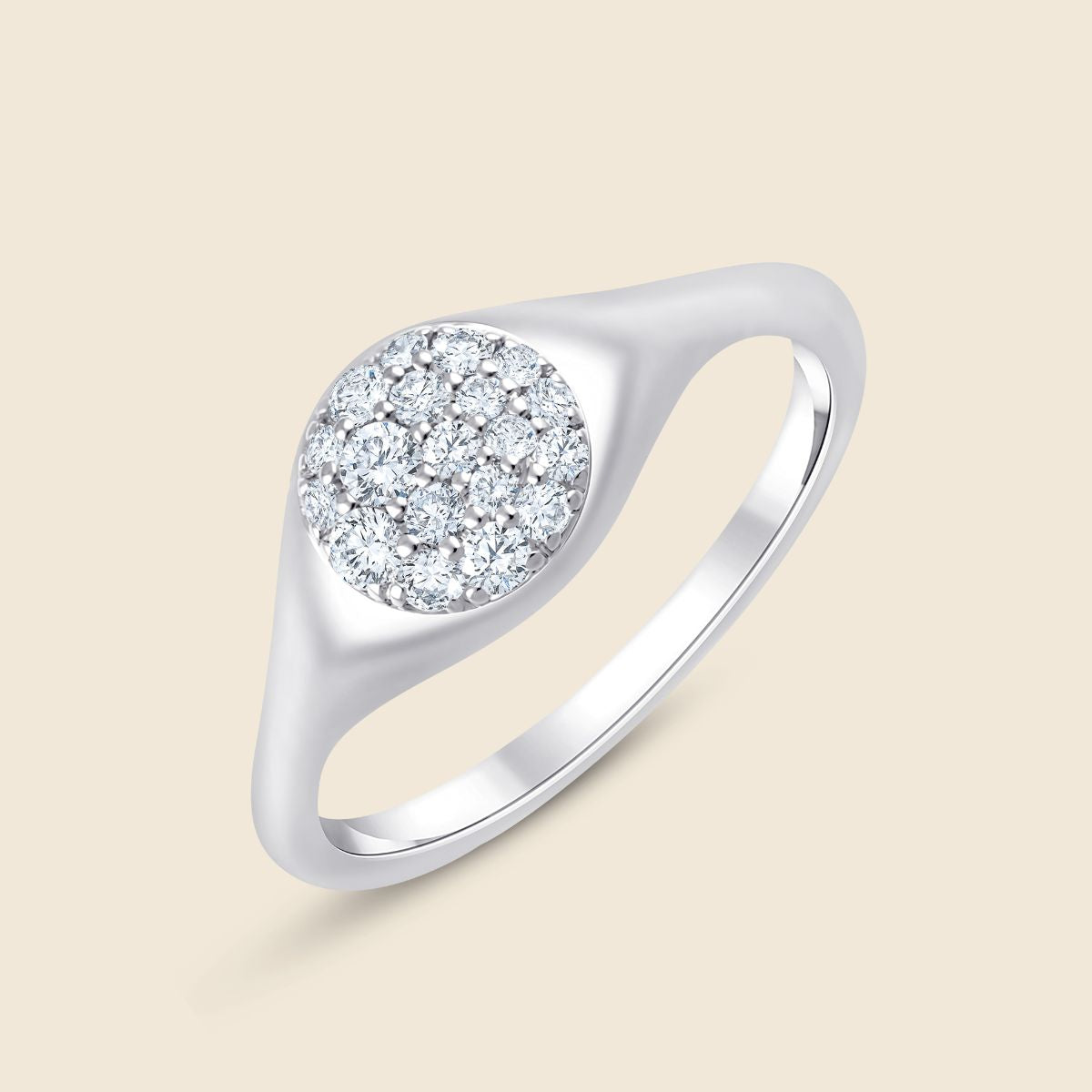 Silberring mit Lab Diamanten im Rund-Schliff