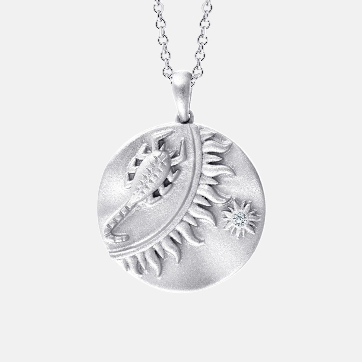 Zodiac Pendant Skorpion weiß
