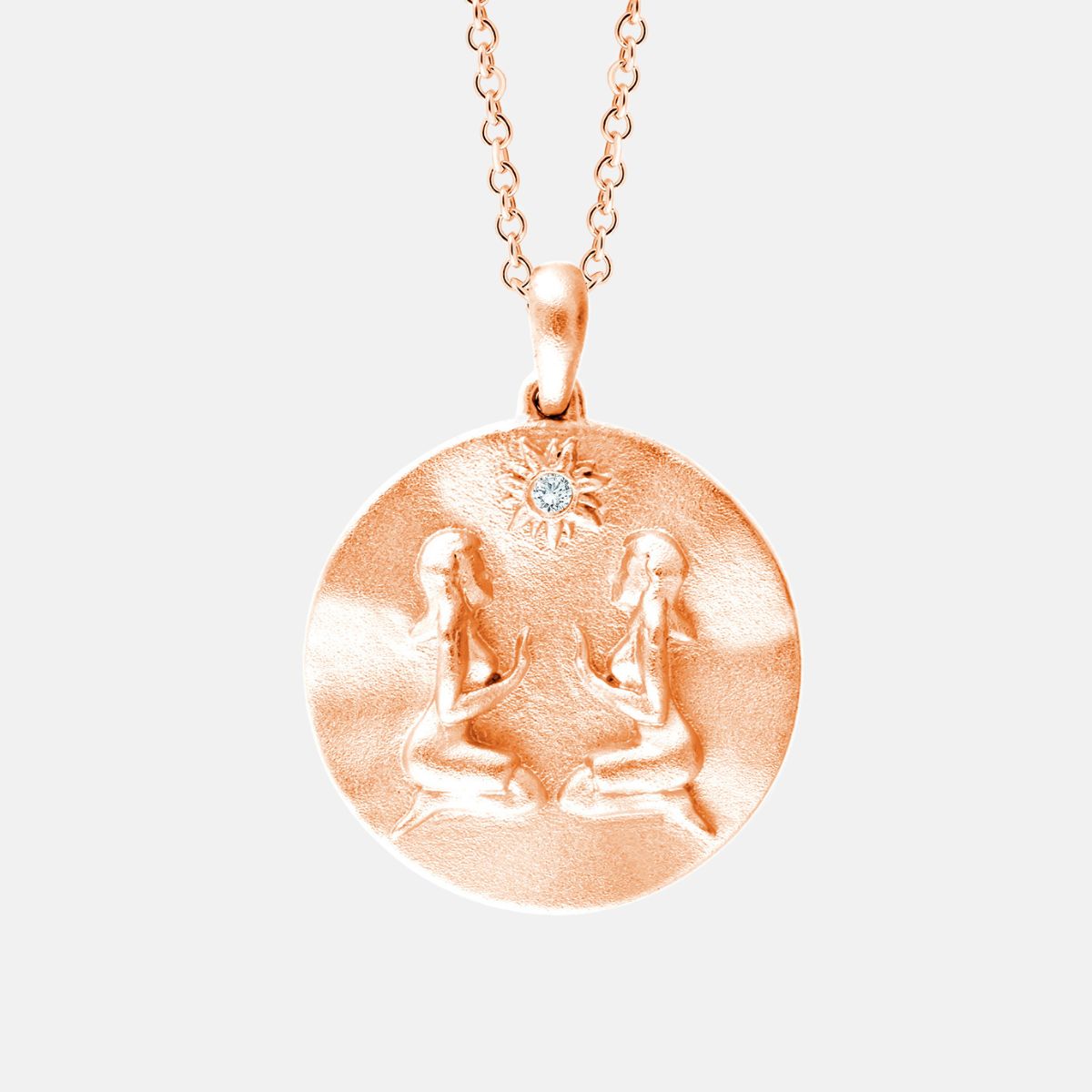 Zodiac Pendant Zwilling Rosé