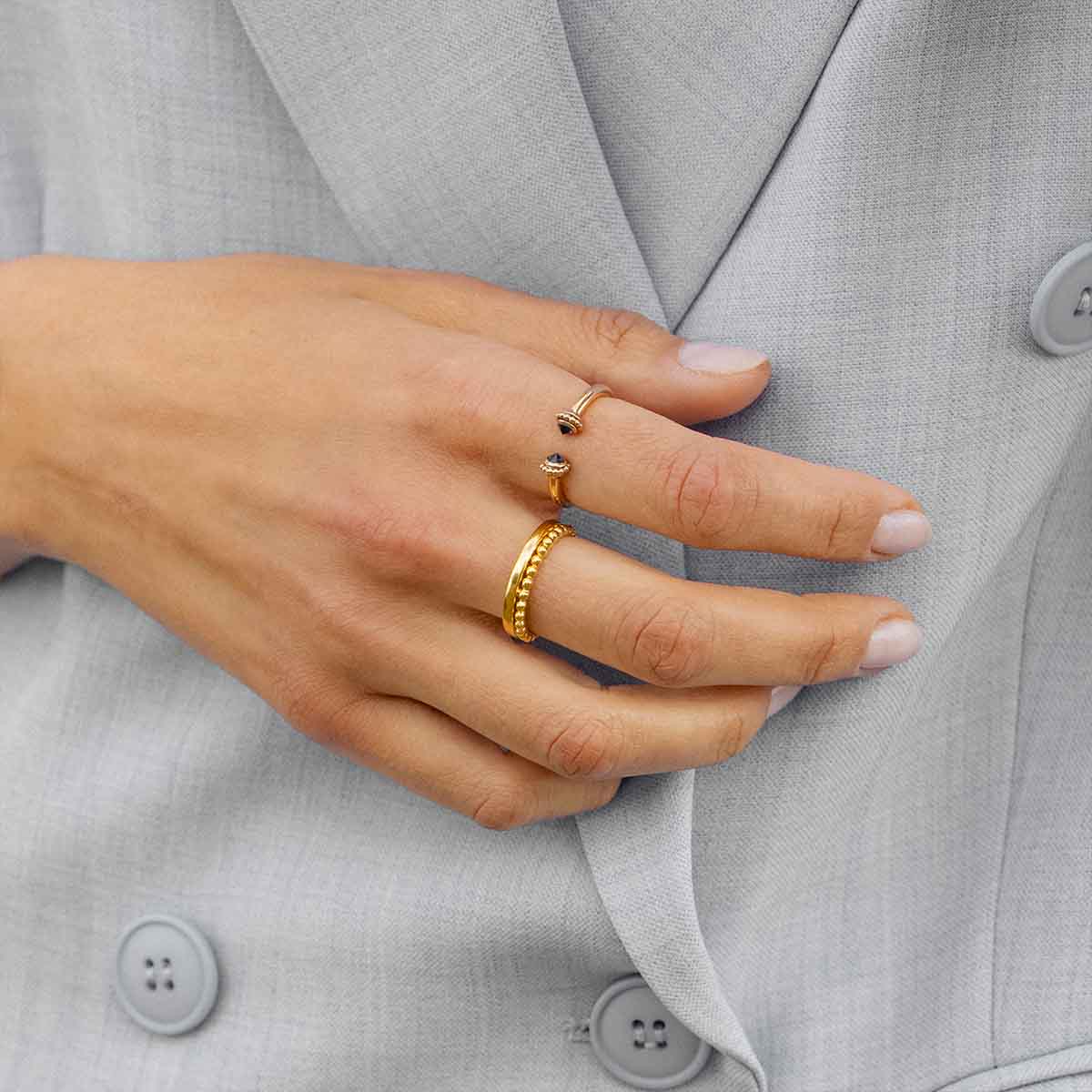 Jodhpur Double Bead Ring