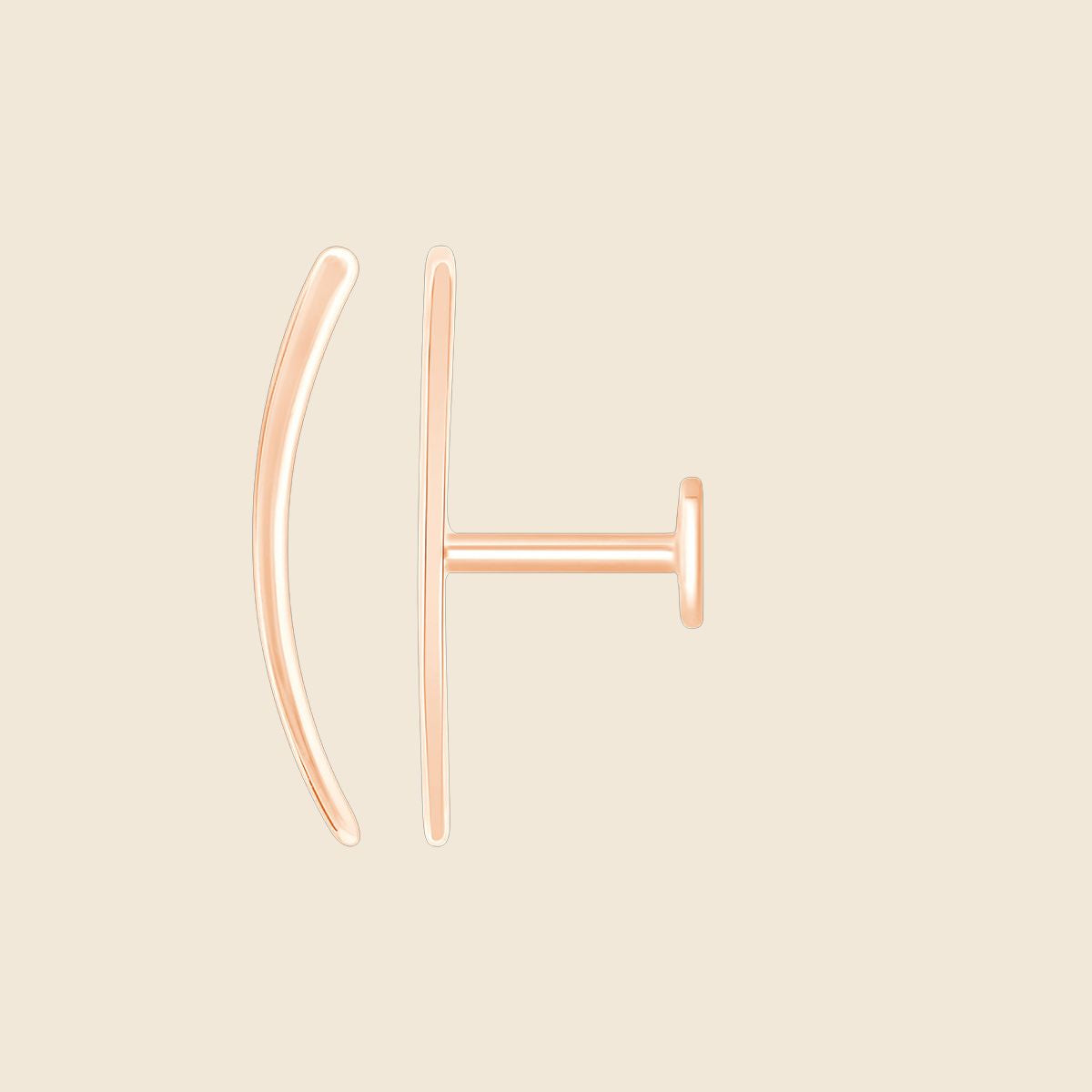gebogenes rosegoldenes 14k Piercing