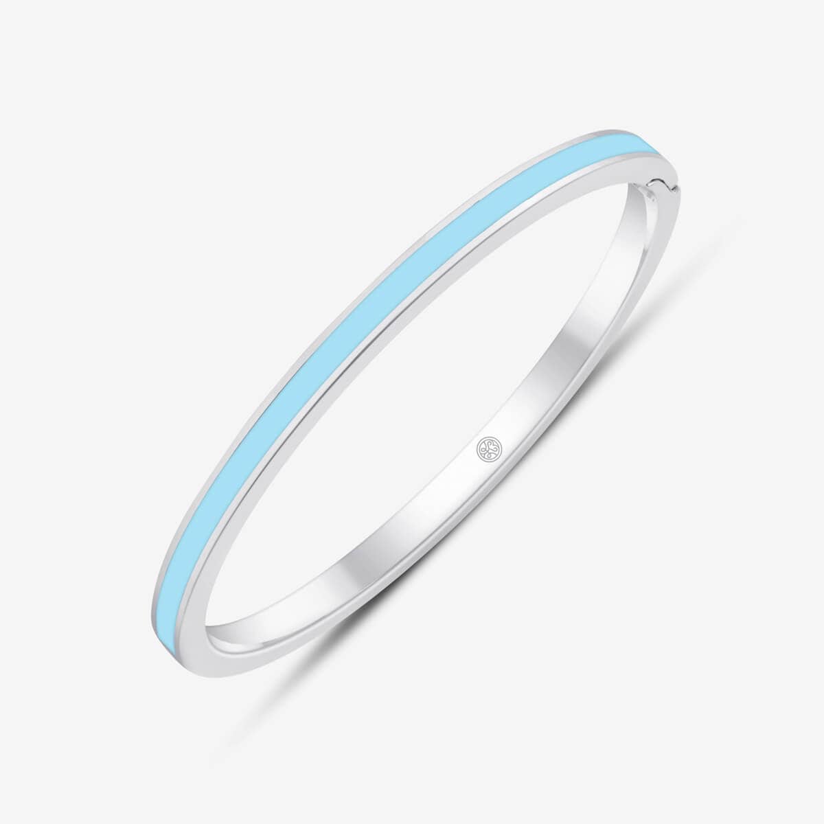 Nanobeschichteter Silberring mit babyblauem Keramik