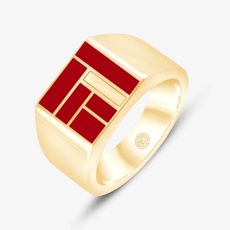 Bauhaus Custom Square Signet Ring image