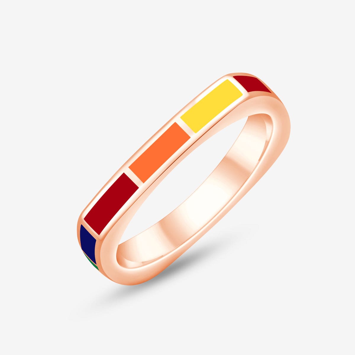 Bauhaus Rainbow Square Ring