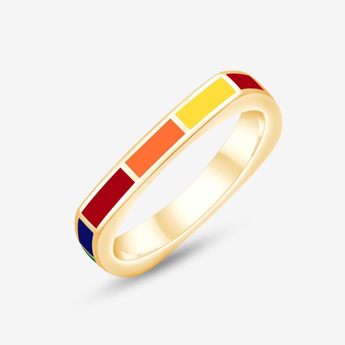 Bauhaus Rainbow Square Ring