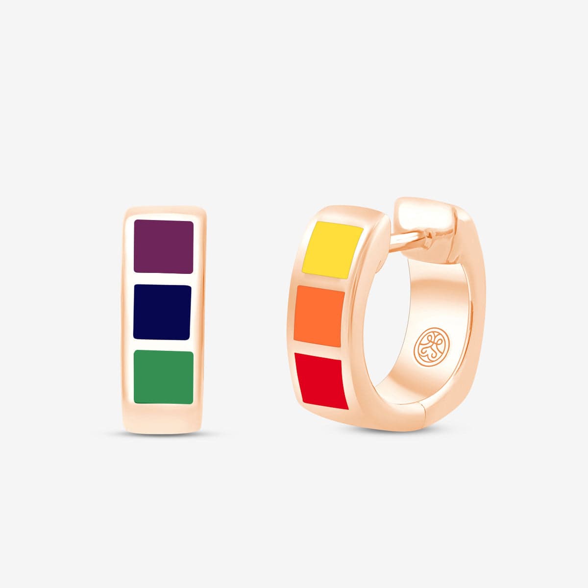 Bauhaus Rainbow Thick Square Kreolen