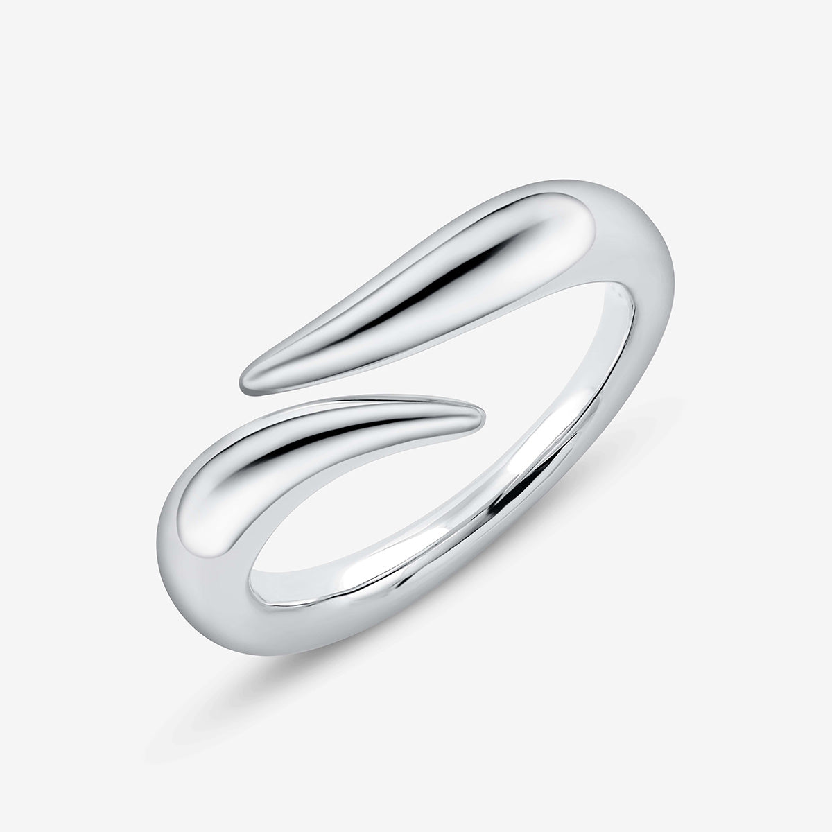 Zierlicher Crossover Ring Sterling Silber