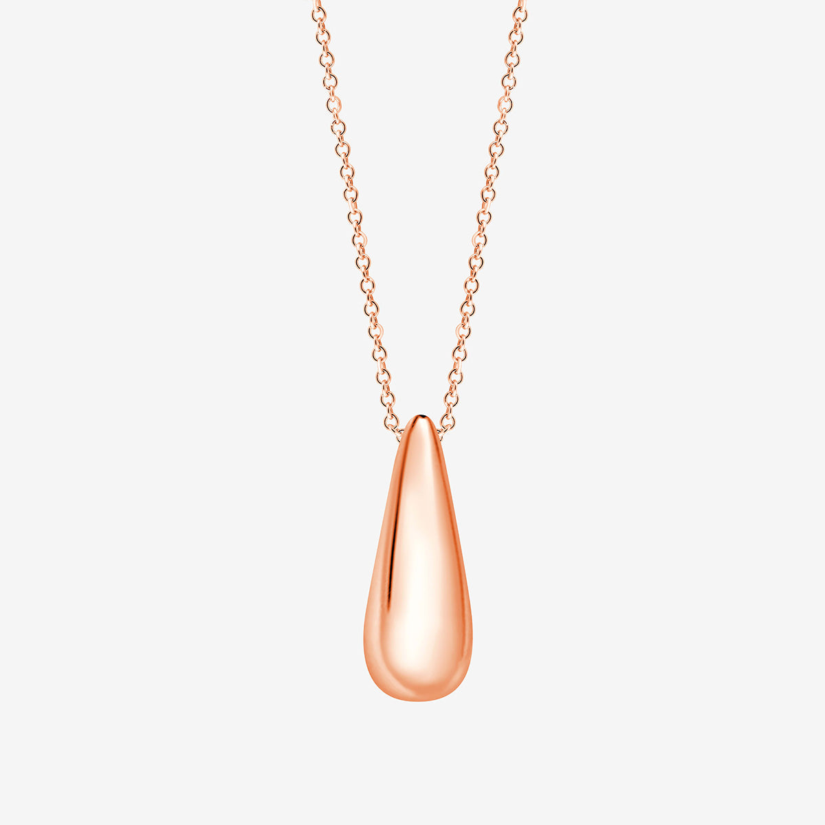 Kette mit tropfenförmigem Anhänger in Rose
