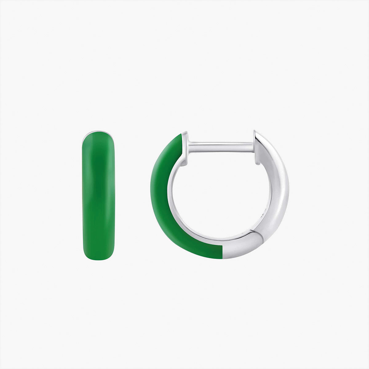 Personalisierbare Sterling-Silber Kreolen in runder Form