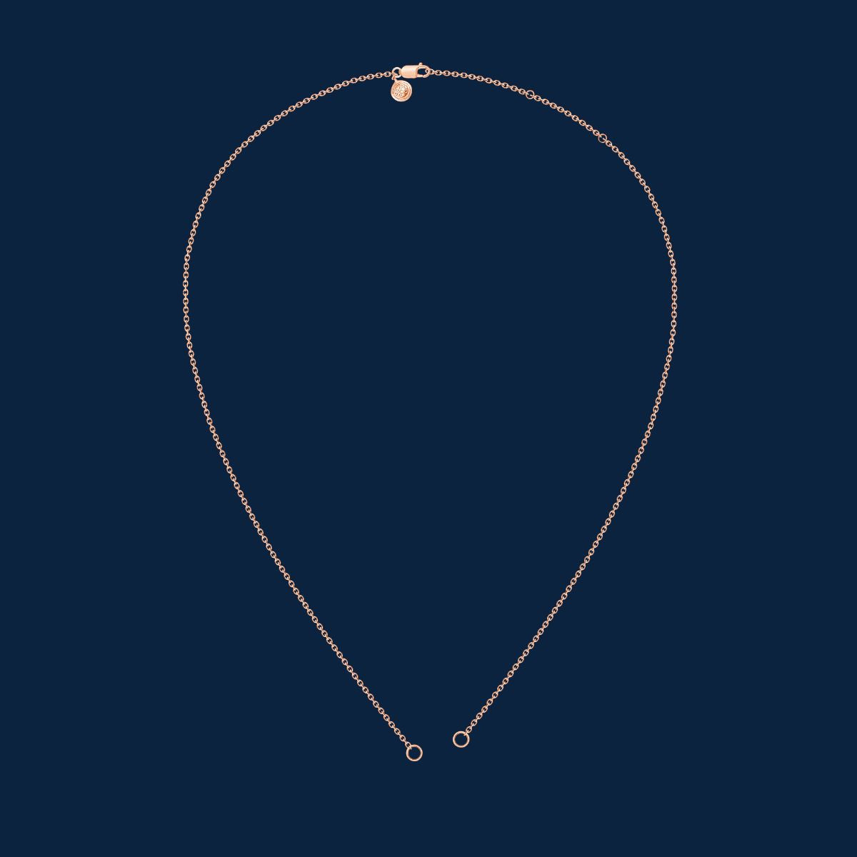 Charm Cable Kette aus 14k Rosegold