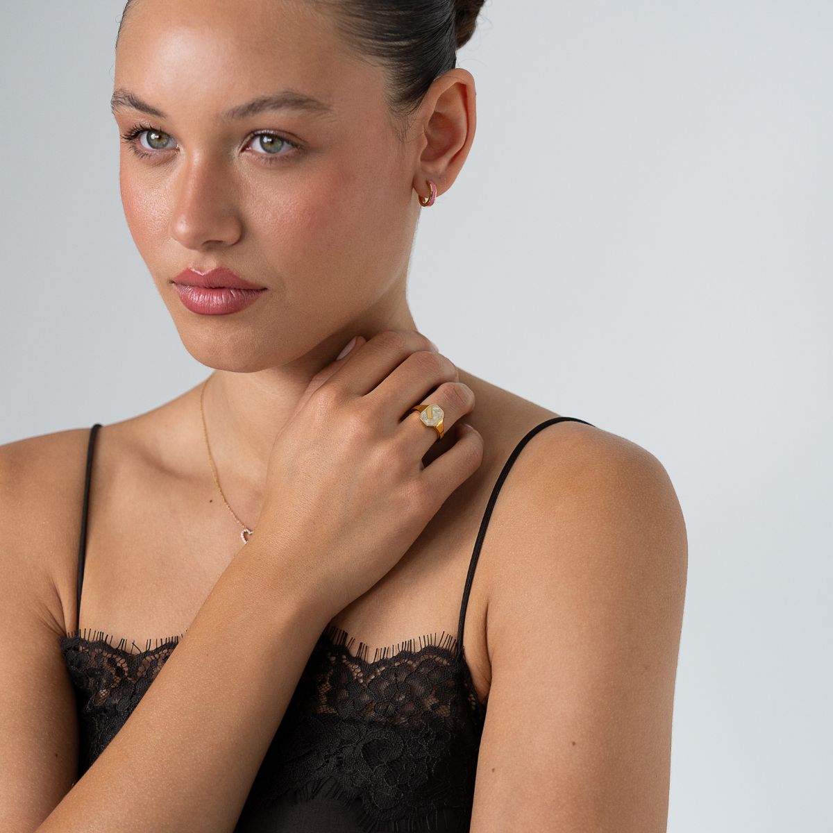 Bauhaus Custom Jagged signet ring