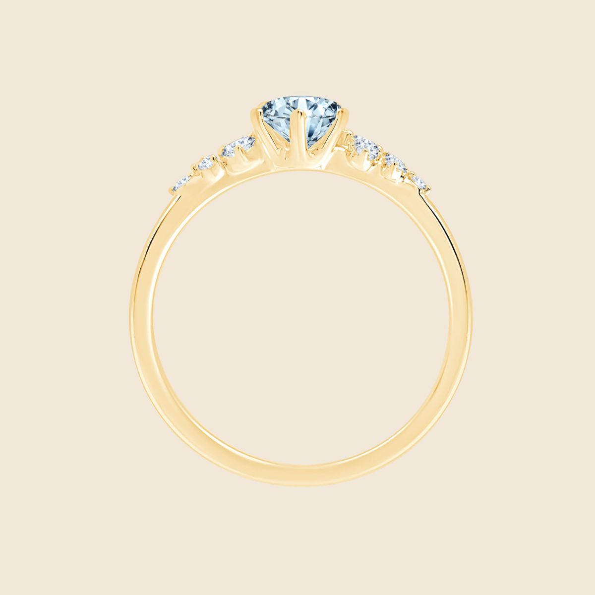Blue Stardust Round Ring