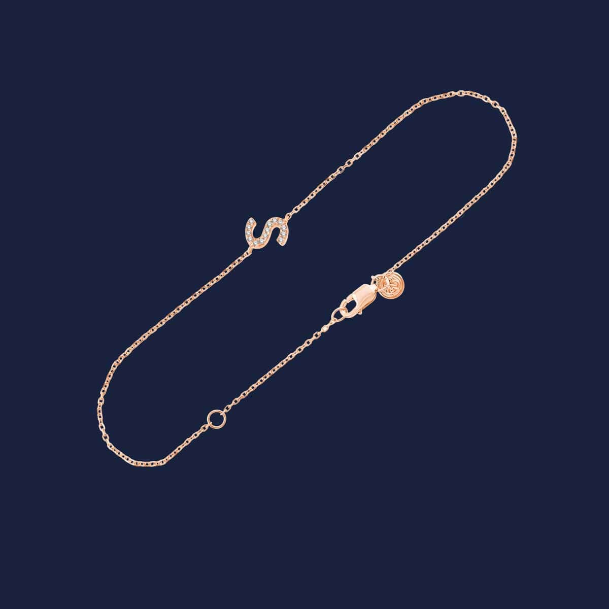 Initialen Armkette mit dem Buchstaben S