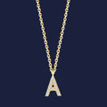 Gelbgoldene Initialen Kette mit dem Buchstaben A