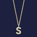 Gelbgoldene Initialen Kette S