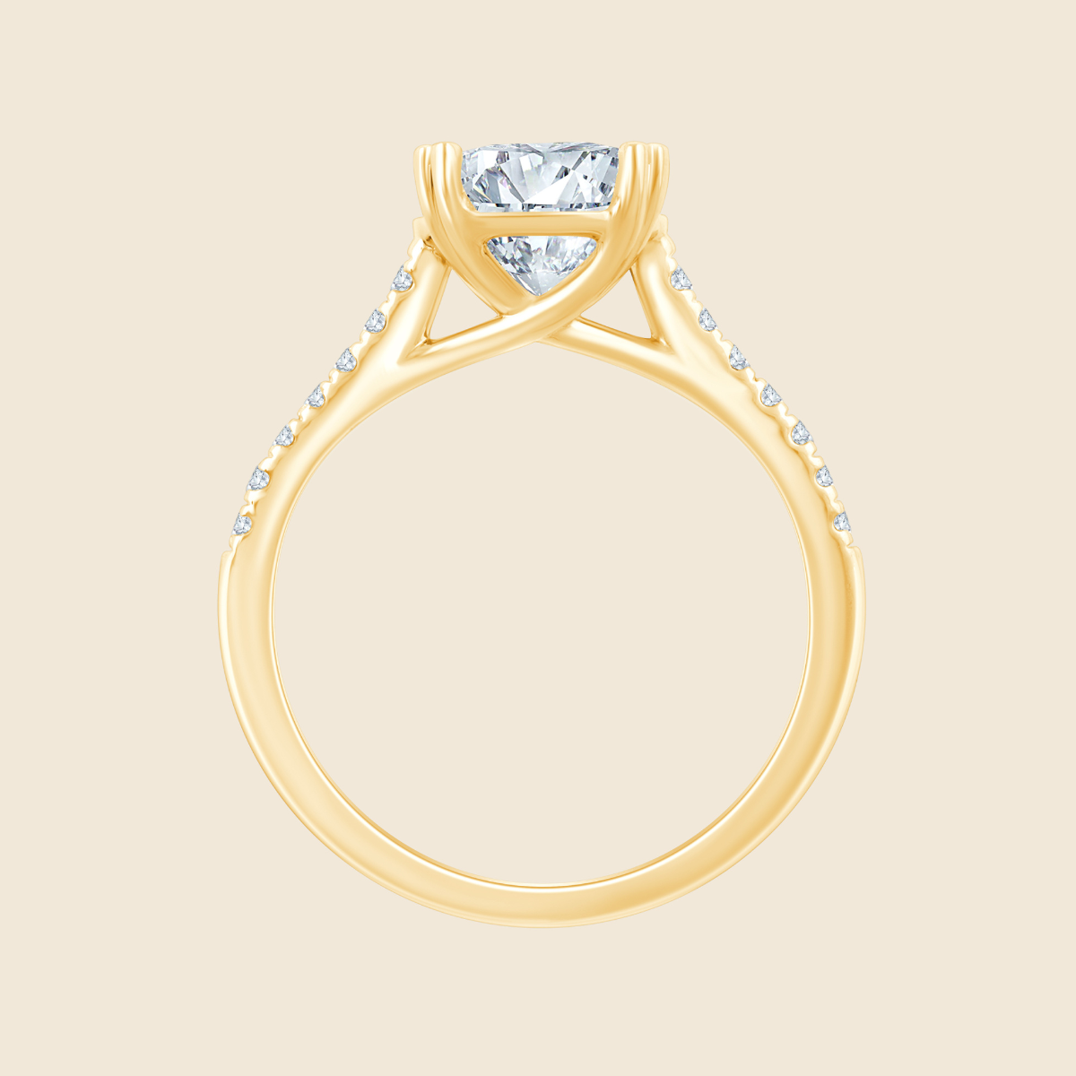 2ct Oval Double Halo Micro Ring