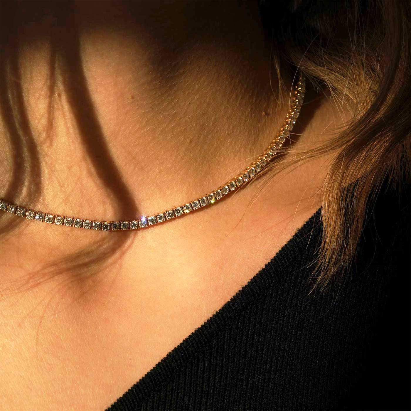 schimmernde Diamantenkette nachhaltig hergestellt