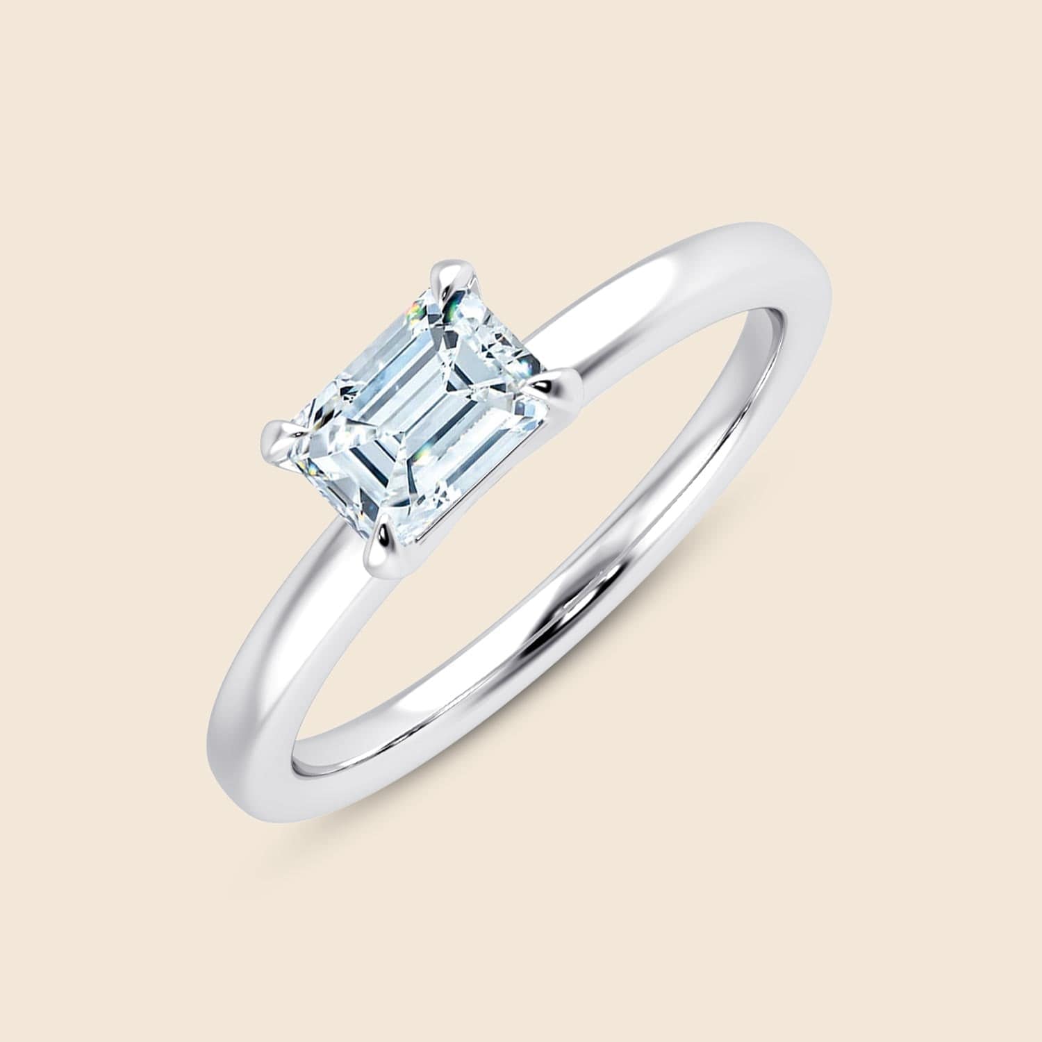 Sleeping Emerald Lily Ring