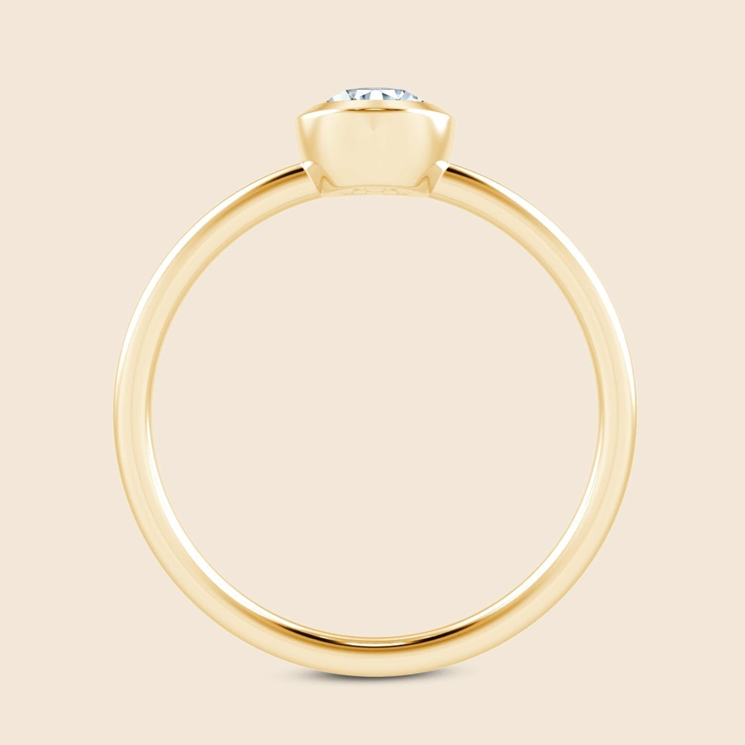 Seitenansicht runder Iris-Ring Cup-Fassung