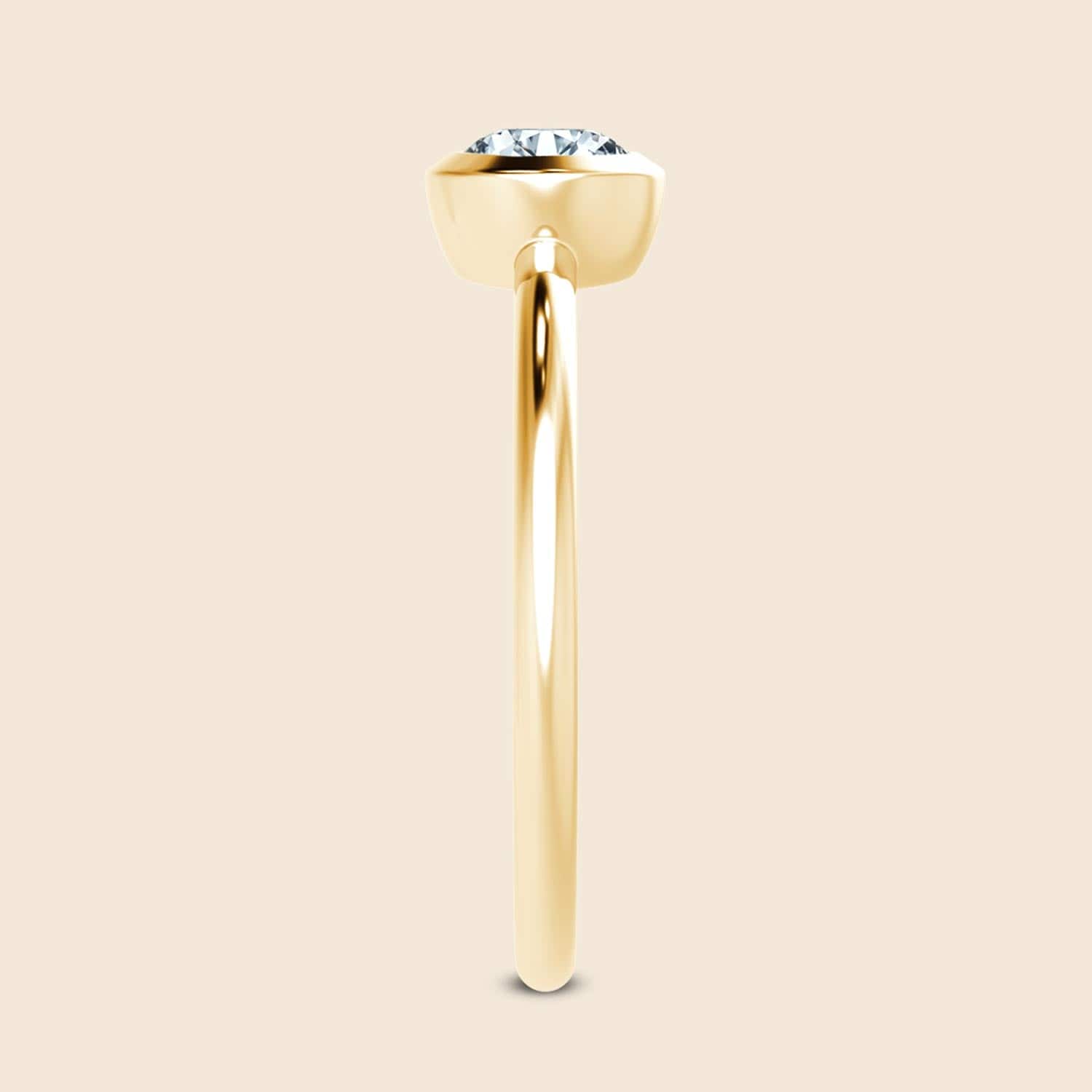 Draufsicht runder Iris-Ring Weißgold