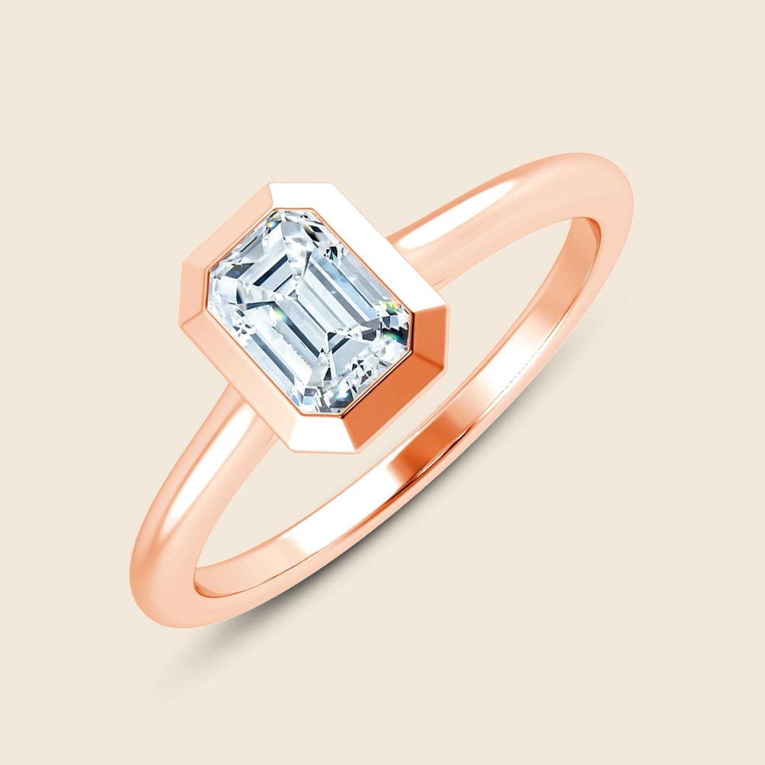 Emerald Floating Iris Ring