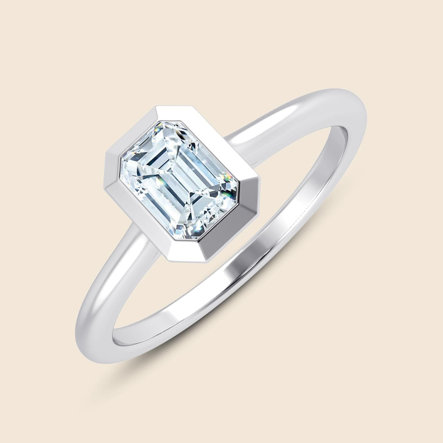Emerald Floating Iris Ring
