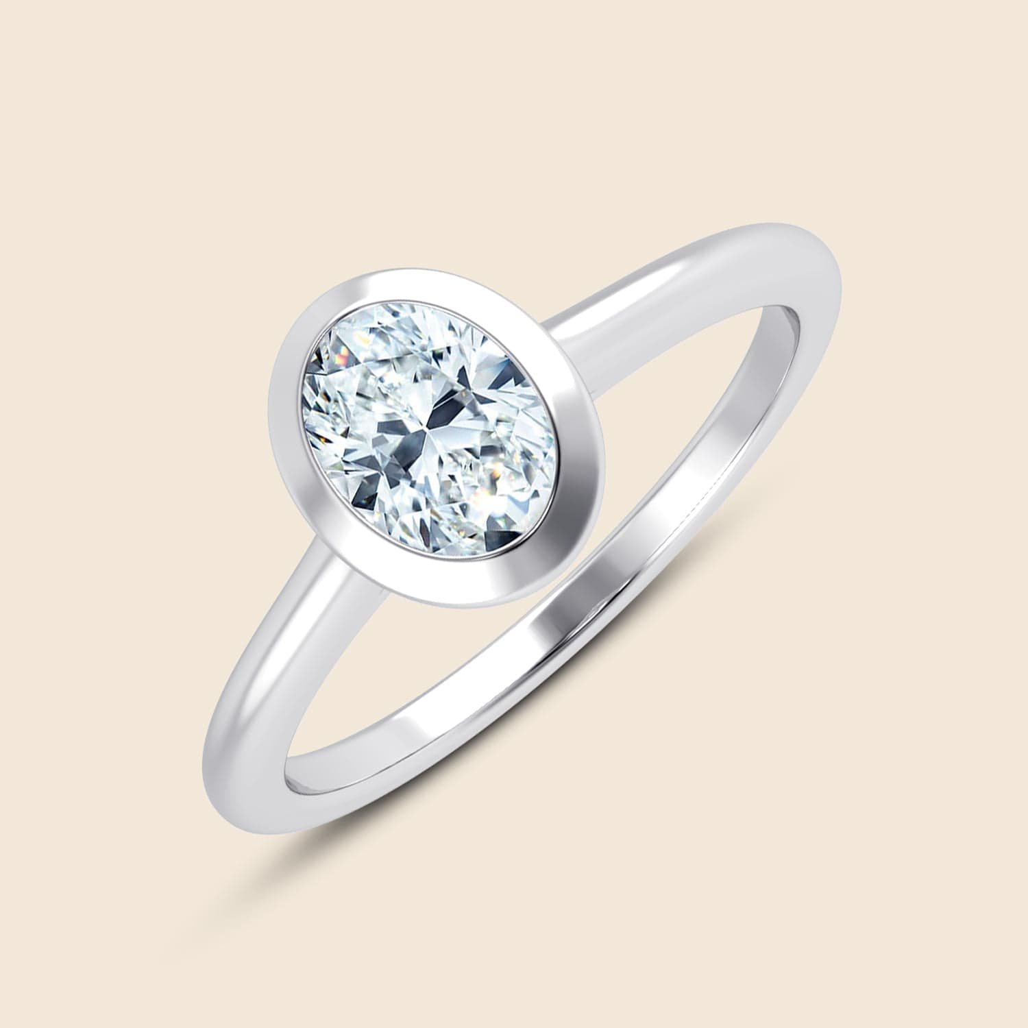 Oval Floating Iris Ring