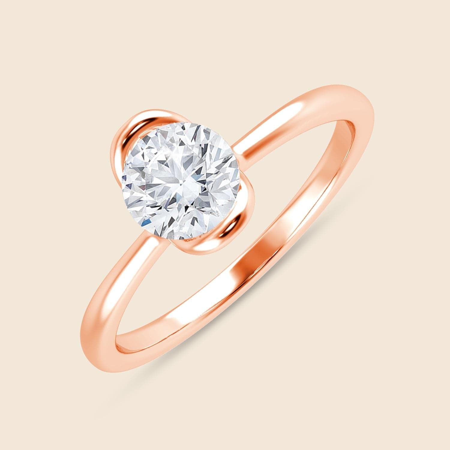 Round Half Iris Ring