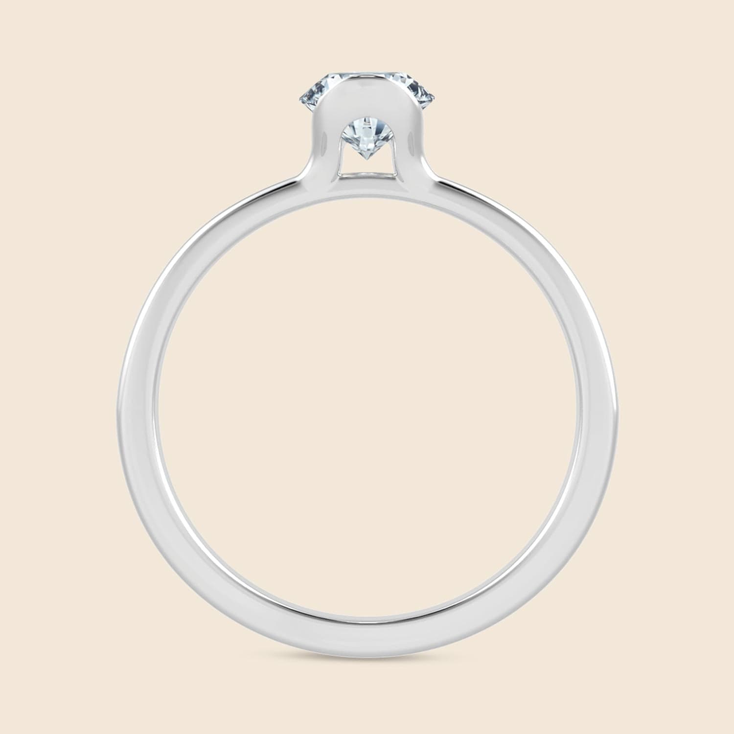 Round Half Iris Ring