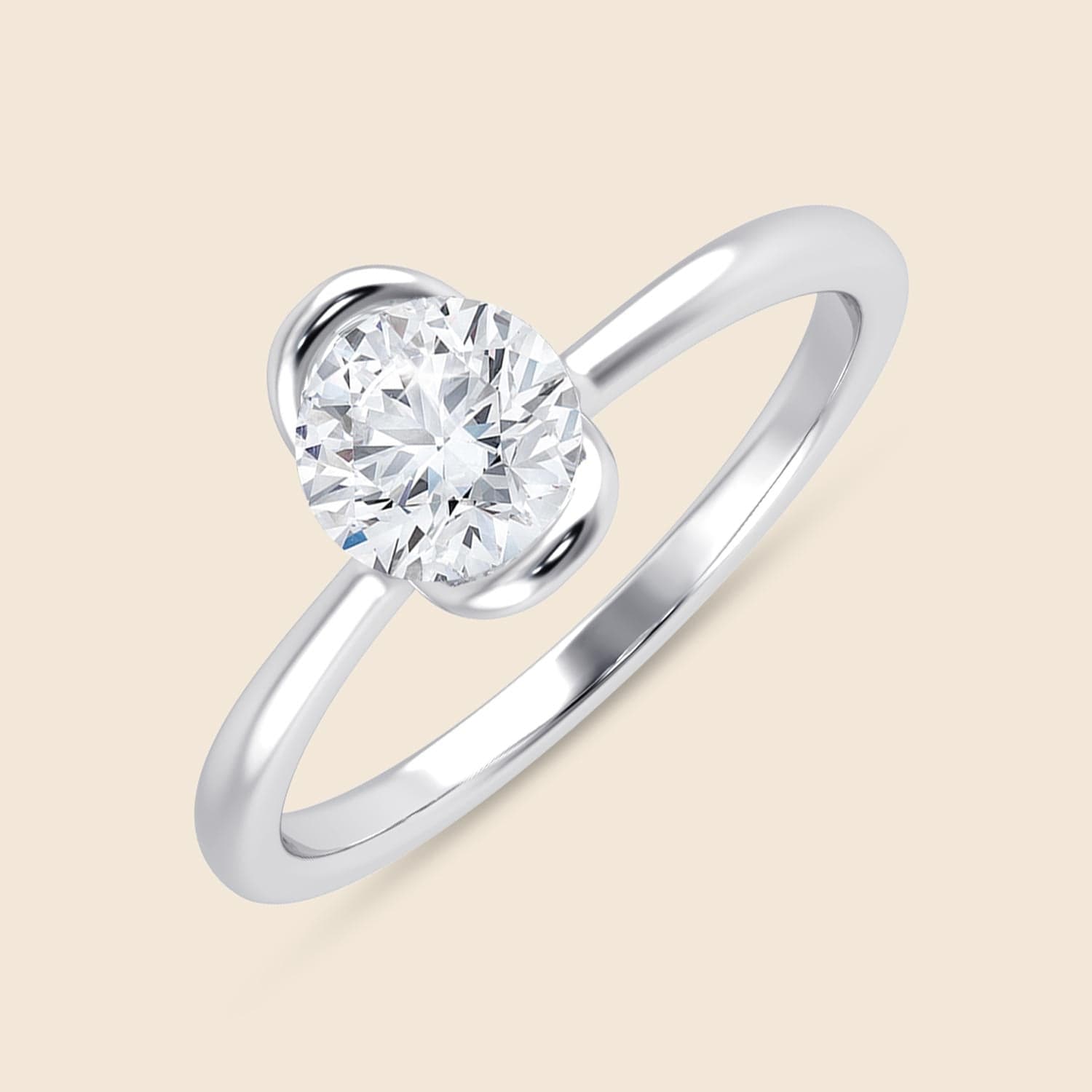 Round Half Iris Ring