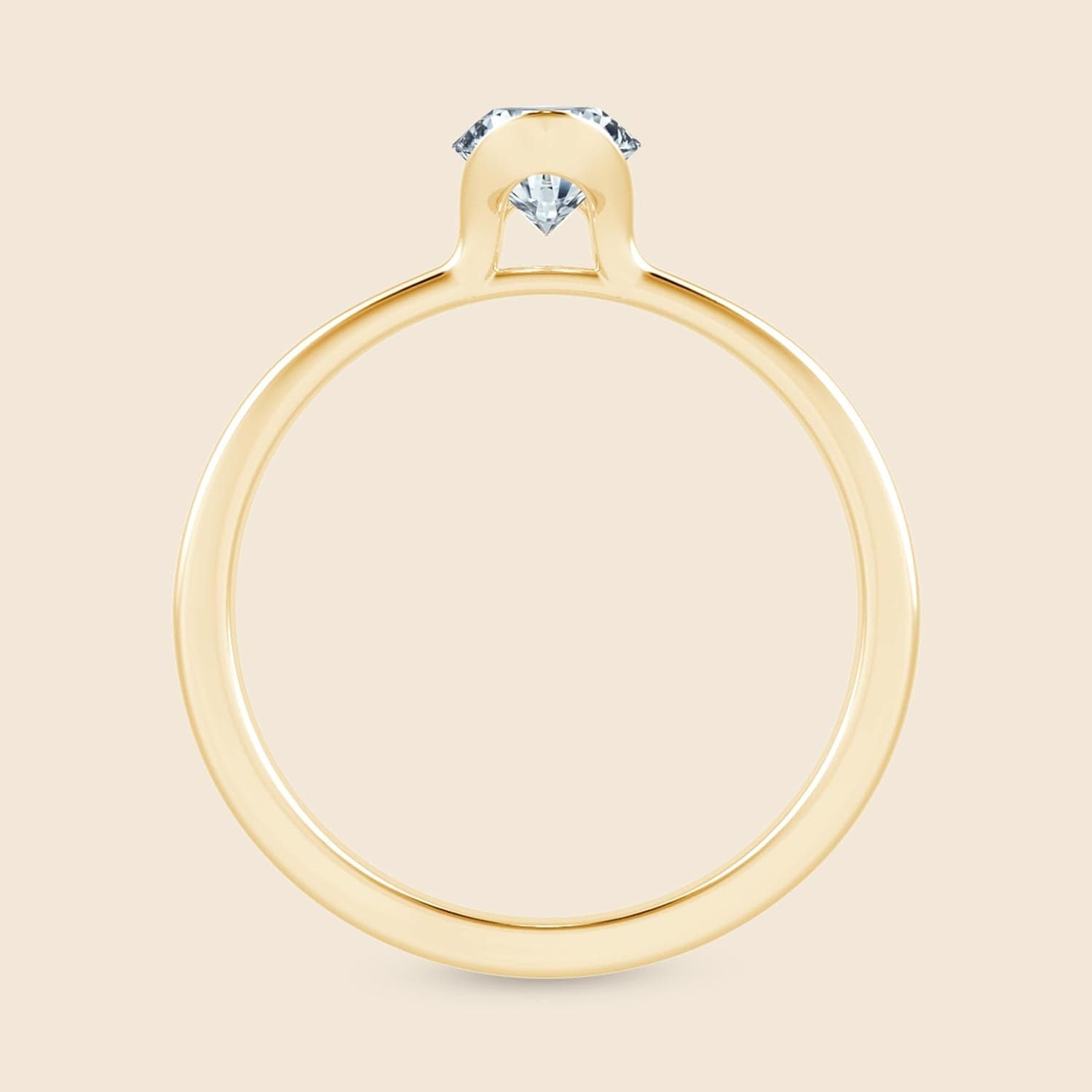 Oval Half Iris Ring