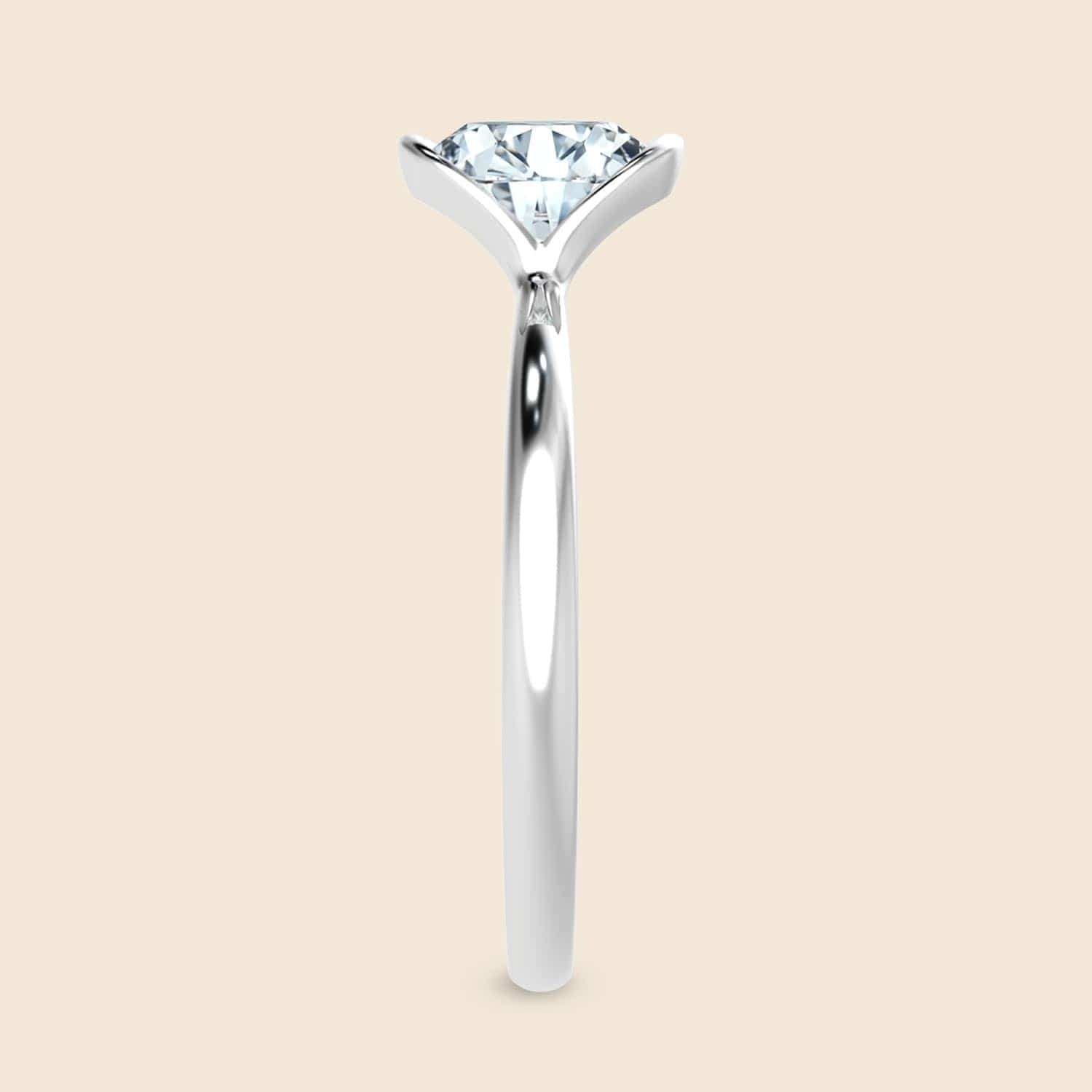Oval Half Iris Ring