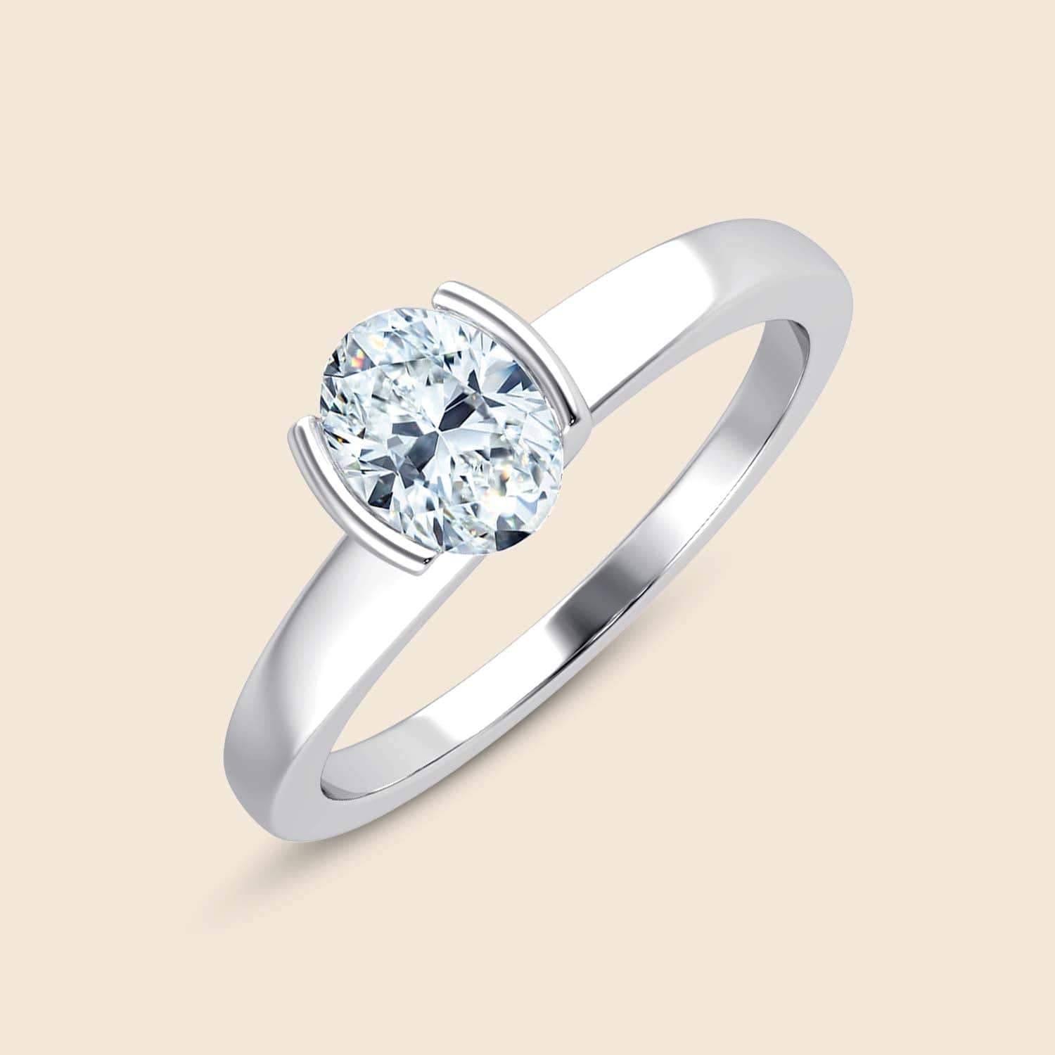Oval Sleeping Iris Ring