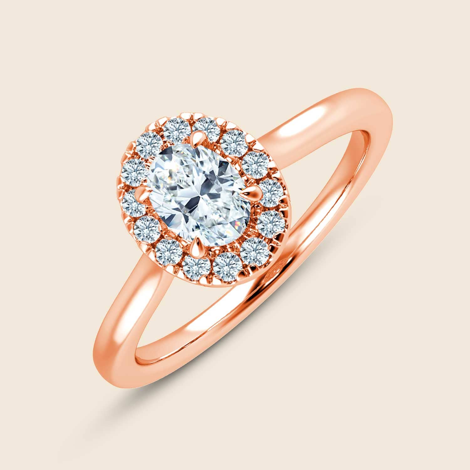 Hyacinth Oval Halo Ring