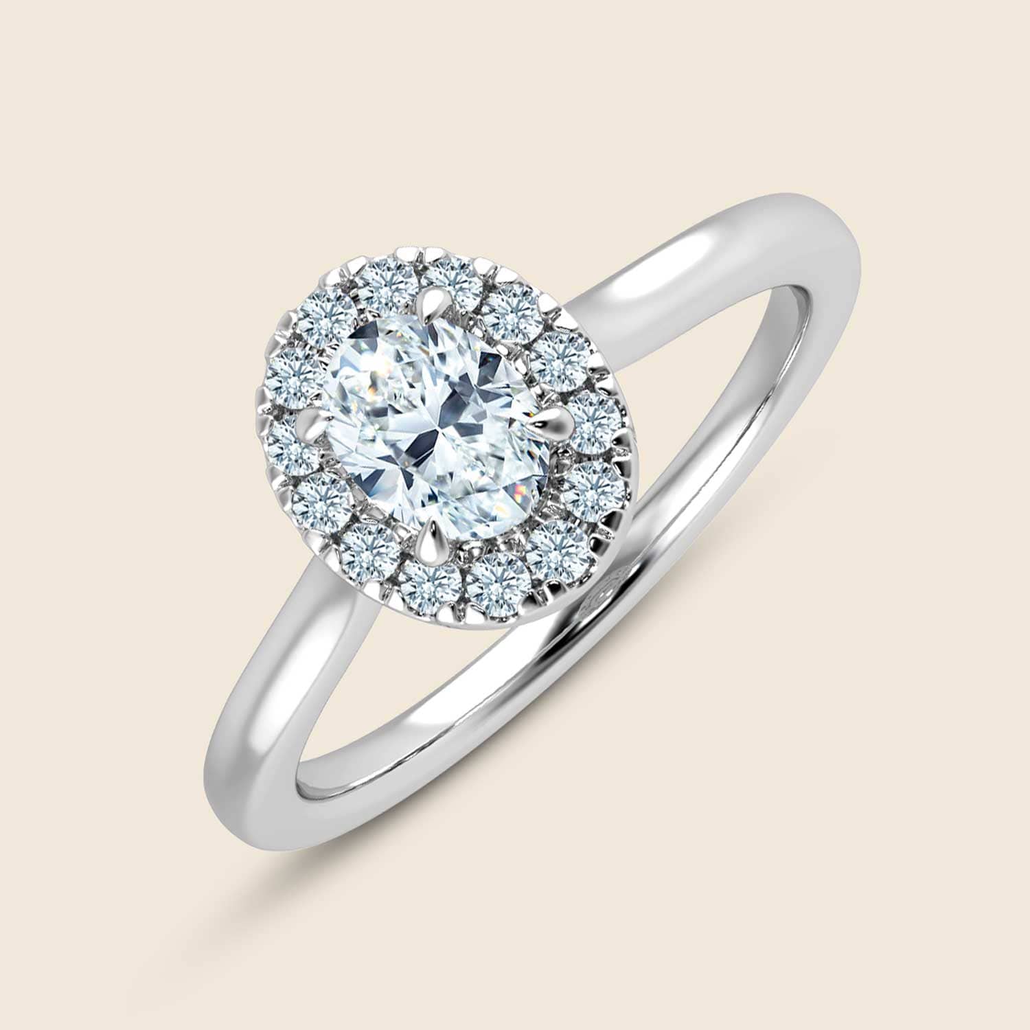 Hyacinth Oval Halo Ring