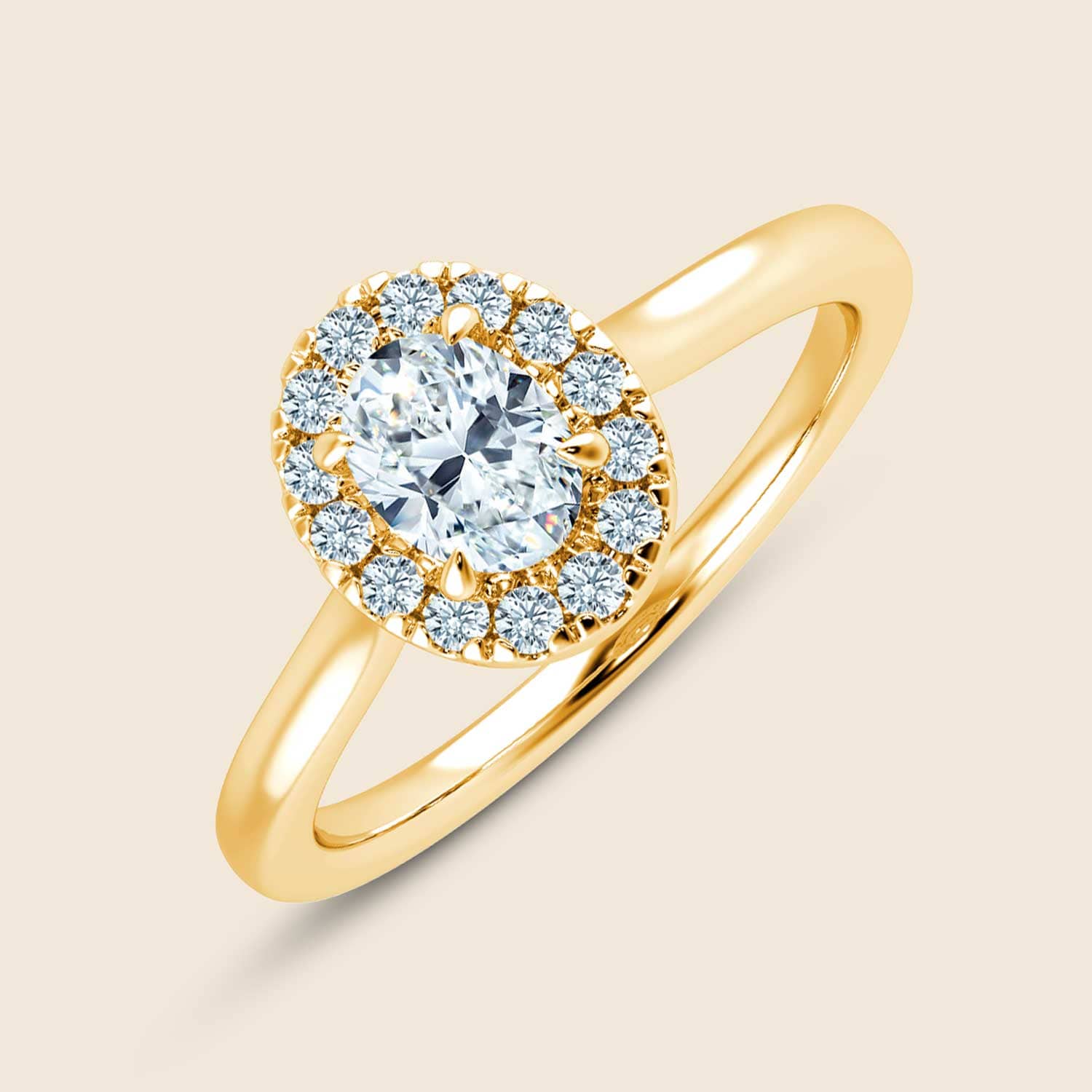Hyacinth Oval Halo Ring