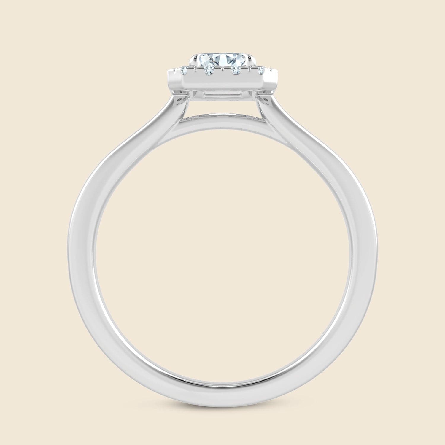 Hyacinth Emerald Halo Ring