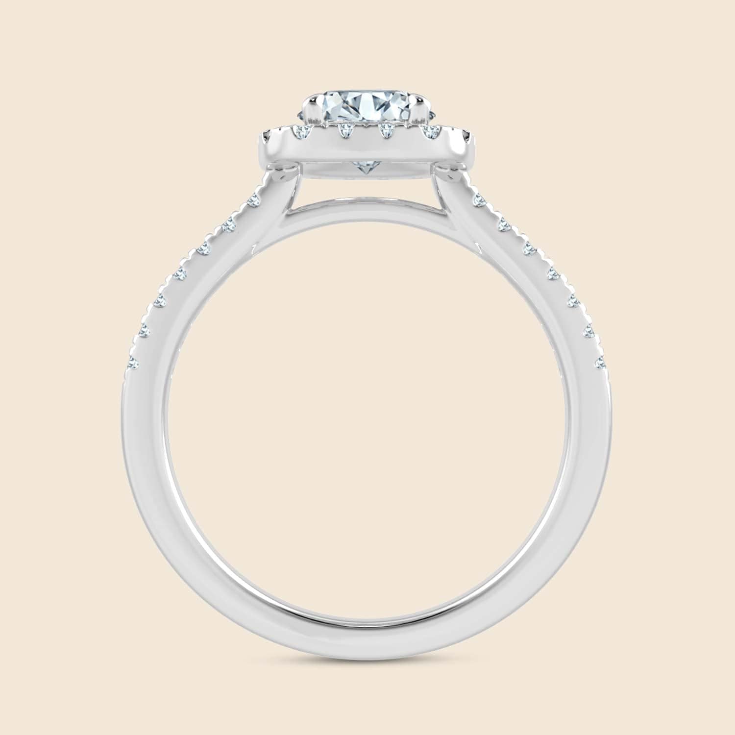 Hyacinth Cushion Halo Micro Ring