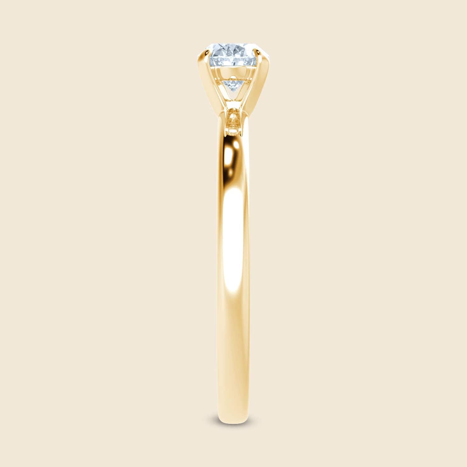 Lily-Ring ovaler Diamant Perspektivansicht