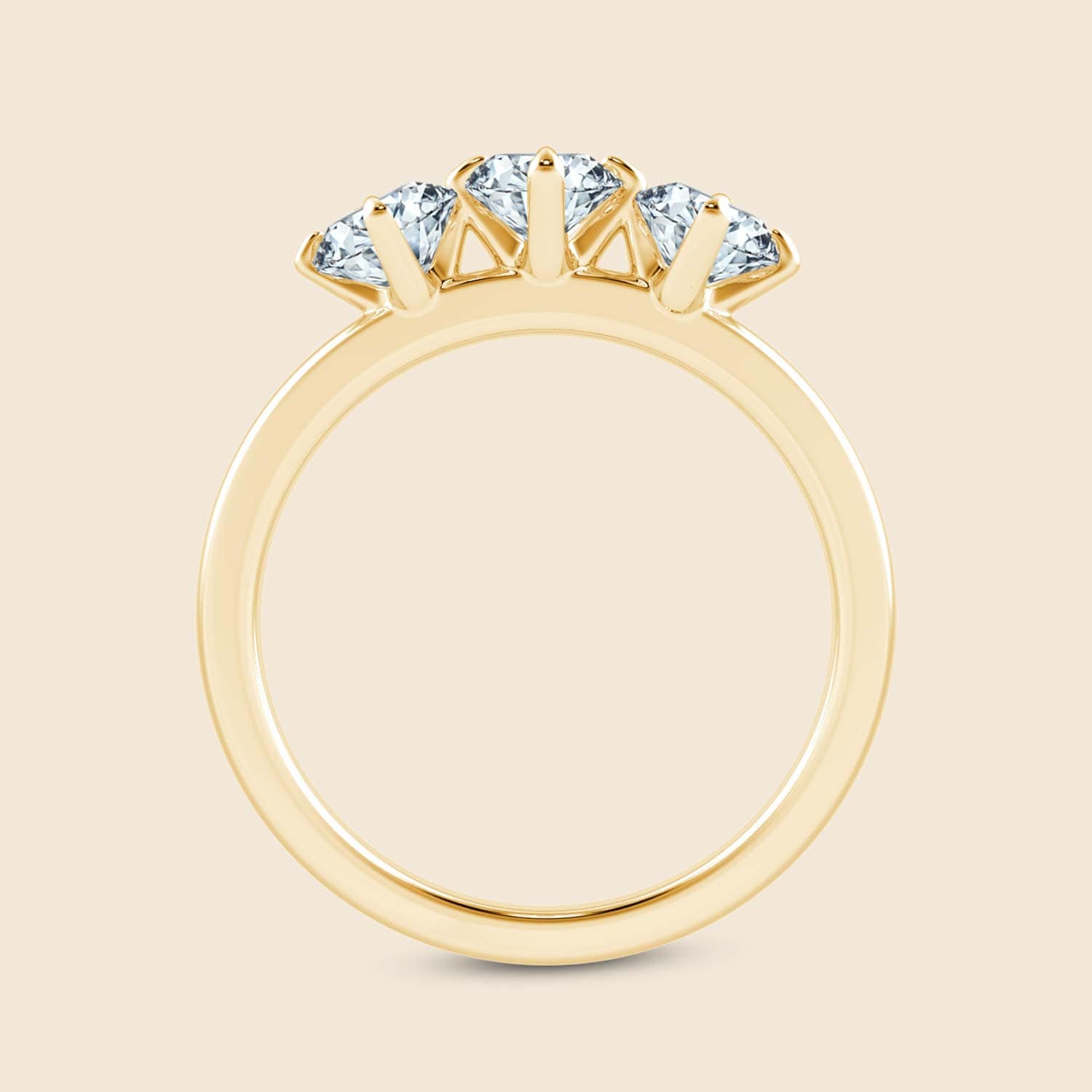 Lily Round Tri Ring