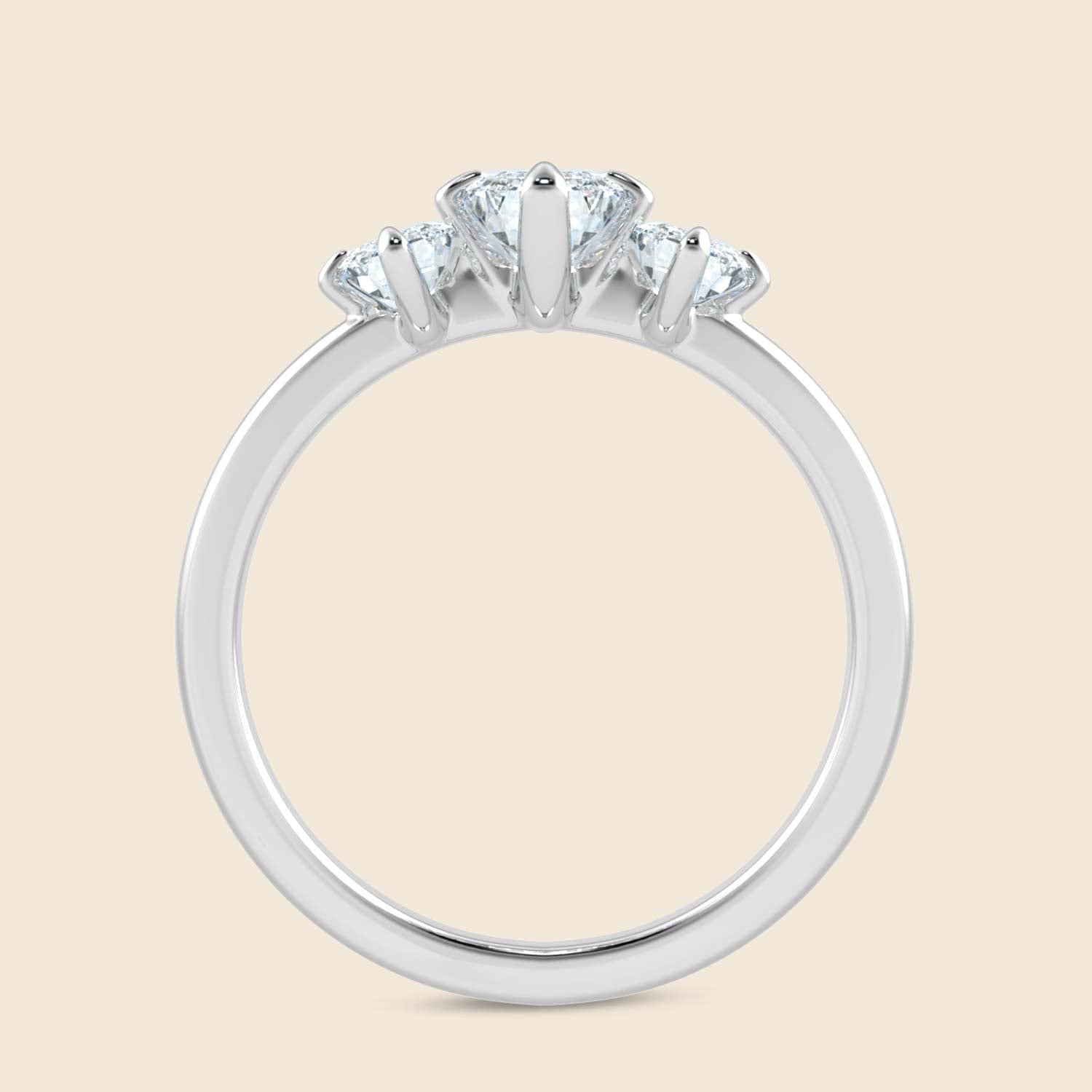 Lily Emerald Tri Ring