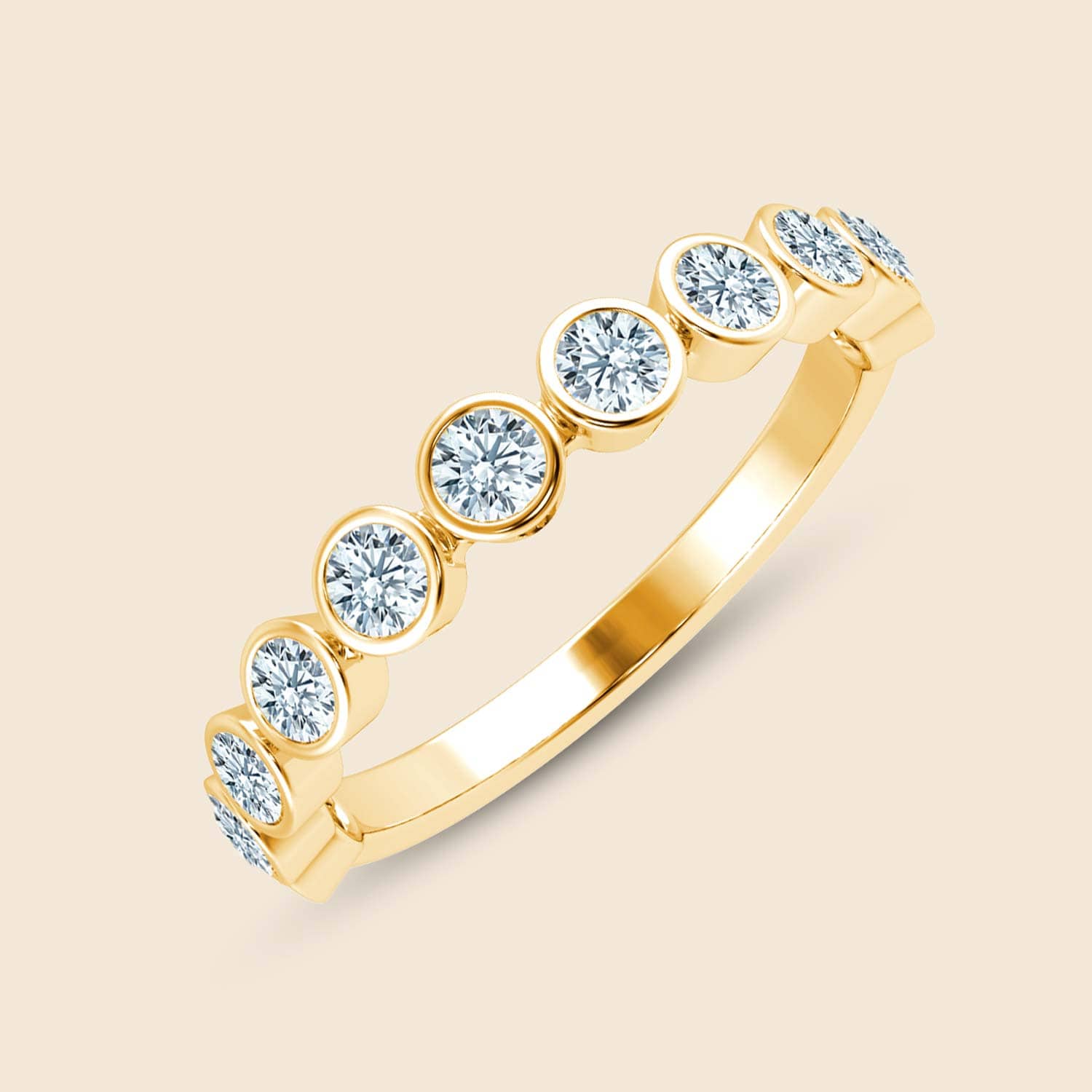 Eleganter Ring mit Lab-Diamanten versetzt